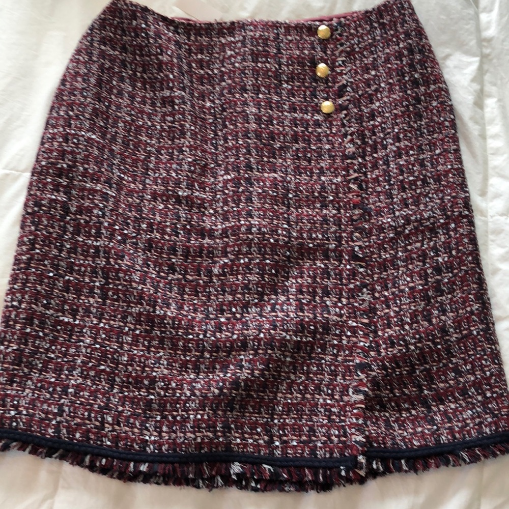 Talbots woven plaid skirt
